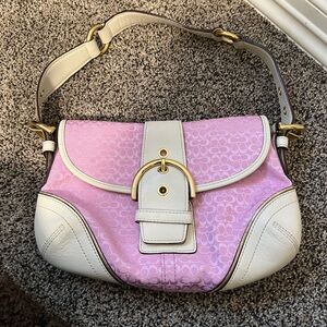 Pink and Cream Coach Y2K vintage purse